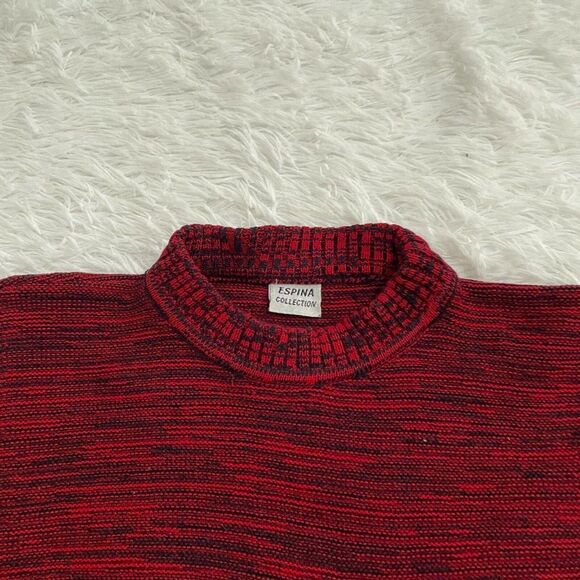 Unisex Espina Collection Crew Neck Sweater in Burgundy - Picture 9 of 9